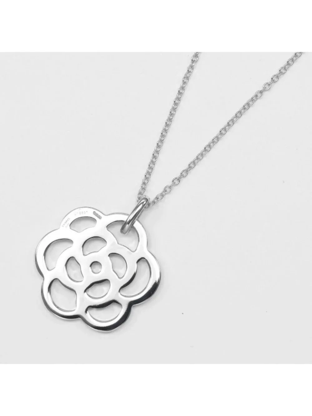 Chanel Camellia White Gold Diamond Necklace